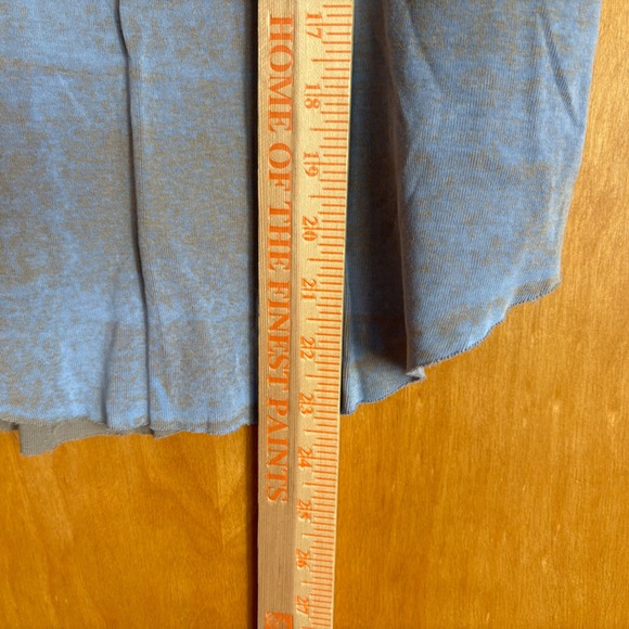 Raquel Allegra Distressed Tie Dye Muscle Tank Top Blue Brown 0 - Picture 7 of 9